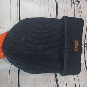 Brass Outdoor Women's Logo Stretched Knit Beanie-Black